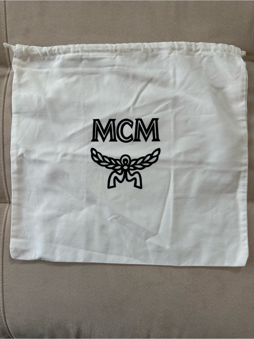 MCM Drawstring Dustbag – Like New - 14” x 12.5”
